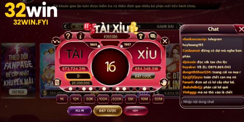 Game tài xỉu nhiều người chơi nhất